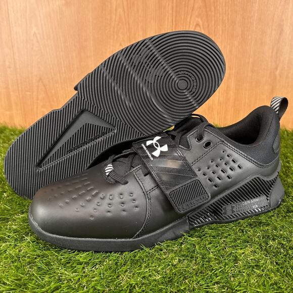 Under Armour Reign Lifter Black White Weightlifting Shoes 3028028-001 Mens Sz 10 main image 6